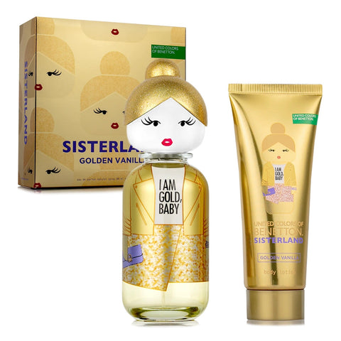 Set-Sisterland-Golden-Vanilla-de-Benetton-edp-80-ml-para-Dama