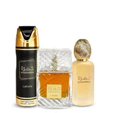 Set 3 Piezas Khamrah de Lattafa edp 100 ml Unisex - Originales en Perfumes de Marca